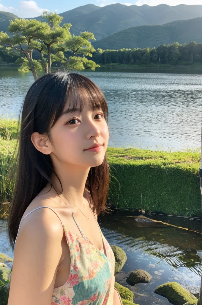 ((Highest quality)), ((masterpiece)), (detailed),Perfect Face,Japanese,landscape,Beauty,cute,Upper Body
