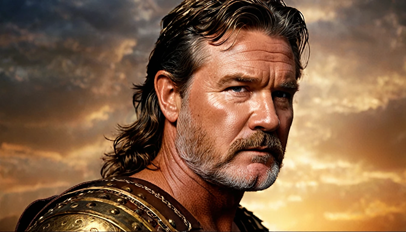 greek warrior with face of (young kurt russell) spectacular lighting, moody atmosphere, vibrant colors, cinematic composition, intricate details (best quality, 4k, 8k, high resolution, masterpiece: 1.2), ultra detailed, (realistic, photorealistic, photorealistic : 1.37)