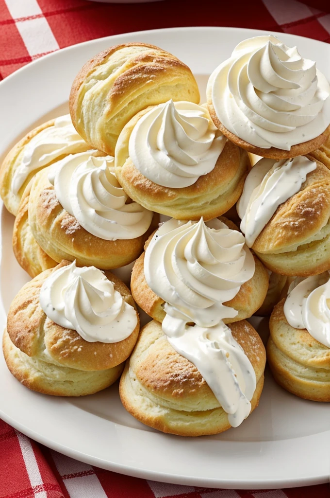 Make me some cones with cream and cheese rolls.