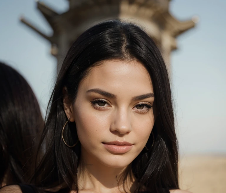 Photo portraits d’une femme jolie, flawless, black hair