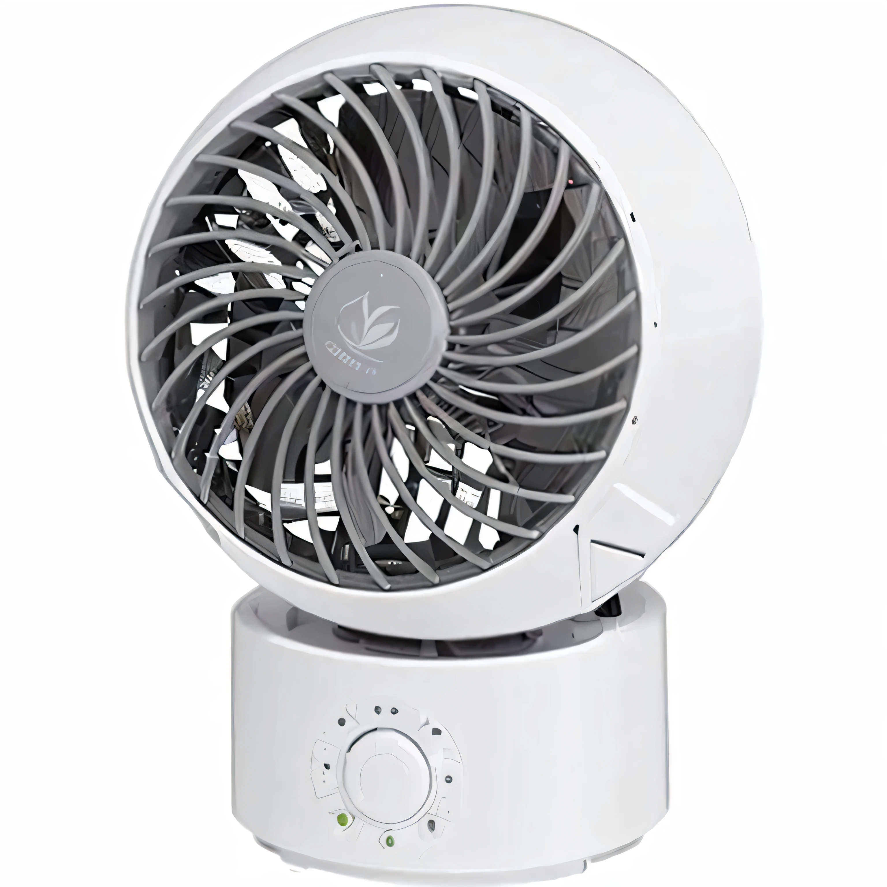 a white fan with a black and white design on it, desk fan, fans, fan favorite, fans hals, product photo, professional, zellk, cooling, vortex, air particles, wind, amazon, test, product image, h 1 0 8 0, with accurate features, with a white background, humid, hazy, krenz, misting