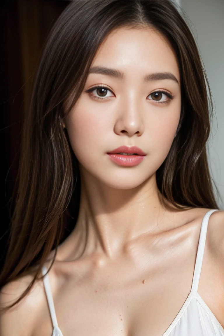Dark brown hair、Light brown eyes、Japanese actress face、 Lady、I'Iは彼とIが好きです'I'Iは40歳くらいです.、(Intricate details:1.2)、(Which one is on top??:1.4)、 (Ultra-high resolution:1.2)、Ultra-high resolution、(Fine-tune)、(Detailed faceの特徴)、Hmph、8k resolution、D cup size breasts、Long Hair、Large windows、Extravagant space、relax、、,Full body photo、Head to toe shot、Beautiful legs、Camisole dress、Beautiful legs、A refreshing room filled with sunlight、she, household items, (plant:0.8), Fashion Hub, Extreme Detail, Very detailed, Realistic, Hourglass-shaped body, Obscene pose,、、(8k resolution,(Portrait of a person taken through a mirror),Naked,Myself in the mirror),(Multiple women,22 years old,((Face in the mirror,Delicate face,Detailed face,Look at yourself in the mirror,Blushed,Damp face),(Hair losicro curls for long hair,Damp Hair ,Moisturized Skin,(Best Skin Type:1.21),Skin color chest sticker,Perfect figure,Perfect back,Delicate skin texture,((smooth back,Wet panties,(Place one hand on the dresser,Stand in front of a mirror,Putting on makeup)),Delicate legs,Perfect hands),(Luxurious bathroom,Large dressing table with mirror,Water vapor wiped off by a mirror,Details of the elaborate setup),(Professional Lighting,Artistic lighting),((Contrast between skin and underwear material,Refraction of light in water vapor,Skin color,Color: Black,red))),(Golden Ratio Lines,Water vapor visible in the air,Artistic Lens,Hasselblad Photography,masterpiece:1.3),(High art,Beautiful bath pictures,Wallpaper HD,Official Propaganda,Art Platform)