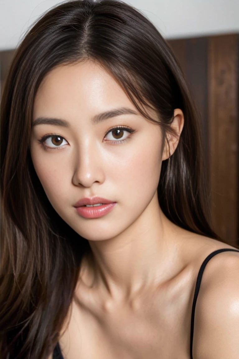 Dark brown hair、Light brown eyes、Japanese actress face、 Lady、I&#39;Iは彼とIが好きです&#39;I&#39;Iは40歳くらいです.、(Intricate details:1.2)、(Which one is on top??:1.4)、 (Ultra-high resolution:1.2)、Ultra-high resolution、(Fine-tune)、(Detailed faceの特徴)、Hmph、8k resolution、D cup size breasts、Long Hair、Large windows、Extravagant space、relax、、,Full body photo、Head to toe shot、Beautiful legs、Camisole dress、Beautiful legs、A refreshing room filled with sunlight、she, household items,   (plant:0.8), Fashion Hub, Extreme Detail, Very detailed, Realistic, Hourglass-shaped body, Obscene pose,、、（8k resolution，（Portrait of a person taken through a mirror），Naked，Myself in the mirror），（Multiple women，22 years old，（（Face in the mirror，Delicate face，Detailed face，Look at yourself in the mirror，Blushed，Damp face），（Hair losicro curls for long hair，Damp Hair ，Moisturized Skin，（Best Skin Type：1.21），Skin color chest sticker，Perfect figure，Perfect back，Delicate skin texture，（（smooth back，Wet panties，（Place one hand on the dresser，Stand in front of a mirror，Putting on makeup）），Delicate legs，Perfect hands），（Luxurious bathroom，Large dressing table with mirror，Water vapor wiped off by a mirror，Details of the elaborate setup），（Professional Lighting，Artistic lighting），（（Contrast between skin and underwear material，Refraction of light in water vapor，Skin color，Color: Black，red））），（Golden Ratio Lines，Water vapor visible in the air，Artistic Lens，Hasselblad Photography，masterpiece：1.3），（High art，Beautiful bath pictures，Wallpaper HD，Official Propaganda，Art Platform）