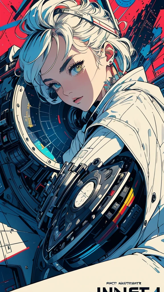 (((masterpiece, highest quality))),(((solo:1.2))),(((1girl:1.2))),32k wallpaper, very detailed, poster, vintage science fiction,(((((geometric cinematic movie poster))))), (bauhaus), shape,(((abstract))),(mid century modern),movie poster,(((((portfolio))))),(((((Close-up))))),(((((bust up))))),((((more various angle)))),(((highlight))),Vast landscape,((((heterochromia)))),(((complete. detailed face))),(((Extremely talented))),(((most complecated machine))),Colorful color scheme
