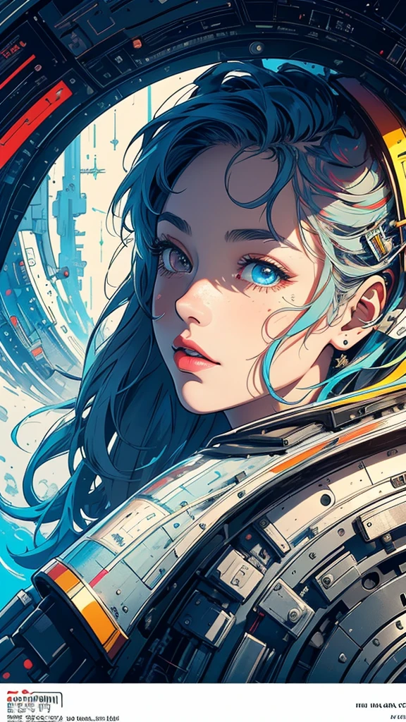 (((masterpiece, highest quality))),(((solo:1.2))),(((1girl:1.2))),32k wallpaper, very detailed, poster, vintage science fiction,(((((geometric cinematic movie poster))))), (bauhaus), shape,(((abstract))),(mid century modern),movie poster,(((((portfolio))))),(((((Close-up))))),(((((bust up))))),((((more various angle)))),(((highlight))),Vast landscape,((((heterochromia)))),(((complete. detailed face))),(((Extremely talented))),(((most complecated machine))),Colorful color scheme