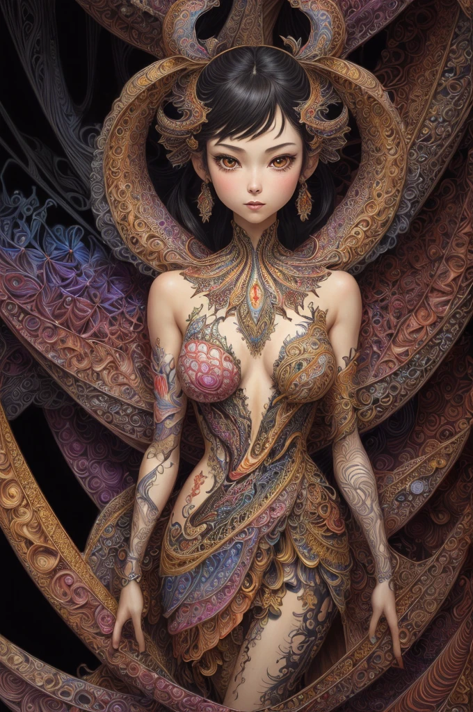 (masterpiece, top quality, best quality, official art, beautiful and aesthetic:1.2), (1girl:1.3), extremely detailed,(fractal art:1.2),colorful,highest detailed,(zentangle:1.2), (dynamic pose), (abstract background:1.5), (treditional dress:1.2), (shiny skin), (many colors:1.4), upper body,
masterpiece, best quality,high quality,highres, 16K,RAW,ultra highres,ultra details,finely detail,an extremely delicate and beautiful,extremely detailed,real shadow,
anime,highly detailed painted,award winning glamour paintting,wonderful paintting,art style,stylized,