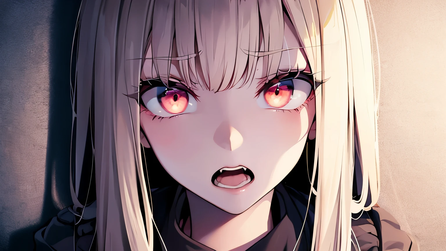 fear　Eyes wide open and surprised　Too scary　Astonishment