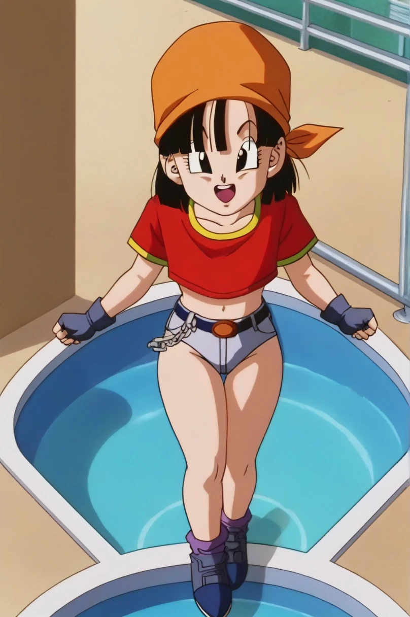 fountain_cheered up, score_9, score_8_above, score_7_above, cheered up screencap,8k, absurd resolution,
Pan \(Dragon Ball\), short hair, hits, black fur, black eyes,
urban landscape, sunlight, teeth, smile, medium tits, bouncing, medium ass, tits, wide hips, bikini, vagina, whole body, Whole body, detailed