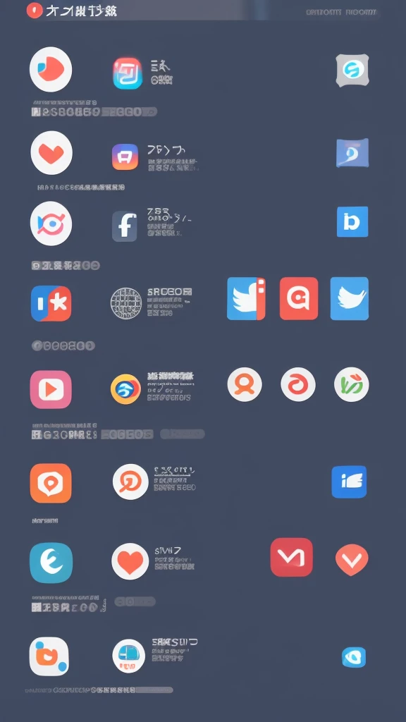 Illustration of follow and like buttons、Bright and pop design、Social Media Style