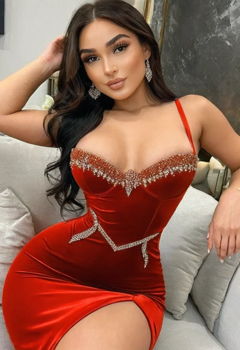 (((high quality:1.2))), work of art, (8k), extremely detailed, ((High detail:1.2)), ((best resolution:1.4)), (HotLexi woman), Solo, (beautiful face:1.4), (24 years:1.5), (dress), (perfect hourglass hot body),