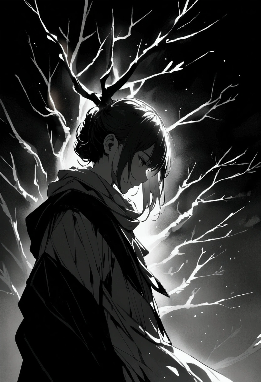 dark forest falling from the sky