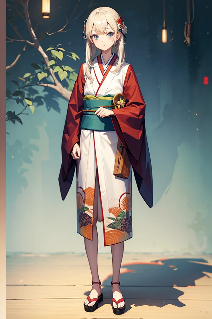 Wooden Humanoid Robot,Wood grain body,child女に似せて作られた,wear the kimono,child,児,Illustrated,I have a towel