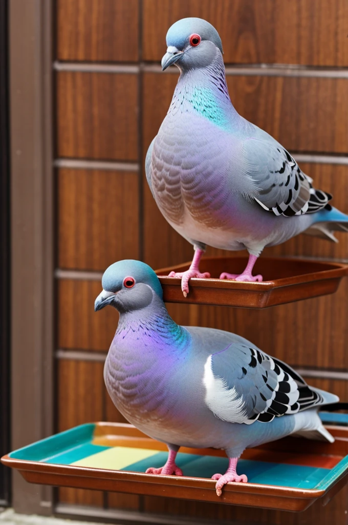 A pigeon WITH a tray From the LGBT community
