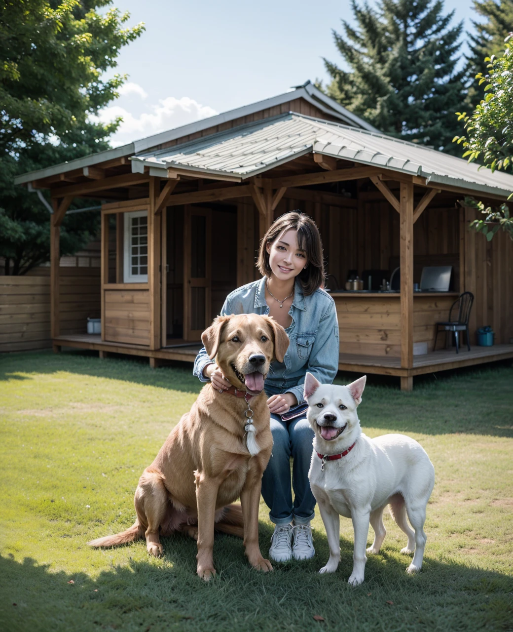 Better this image, make a different one with a dog in the backyard 