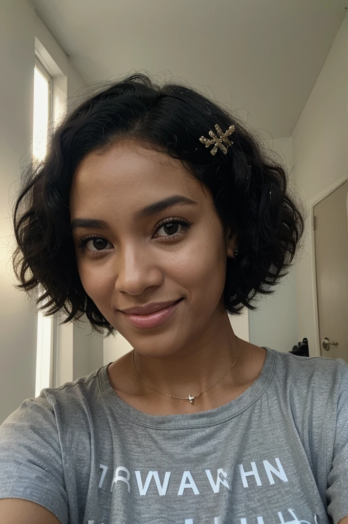 I am a 28 year old black woman, short black hair, curls and I have right hemiparesis.
I have always been a woman, enchanted everyone wherever she went and was a happy, sweet, with strong answers that no one knows where I got it from, always on the tip of your tongue.
God said I will live to help my mother with her sadness and grow as a person and make people reflect their attitudes through my smile and my attitudes and God's light on me.