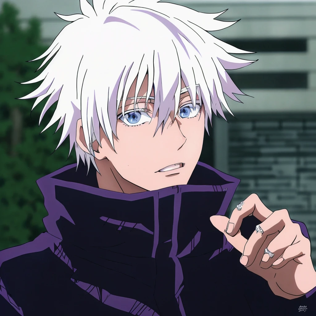 anime character with white hair and blue eyes in a purple jacket, killua zoldyck black hair, killua zoldyck, killua zoldyck portrait, white haired, hajime yatate, nagito komaeda, white-haired, a silver haired mad, white haired deity, shiro from deadman wonderland