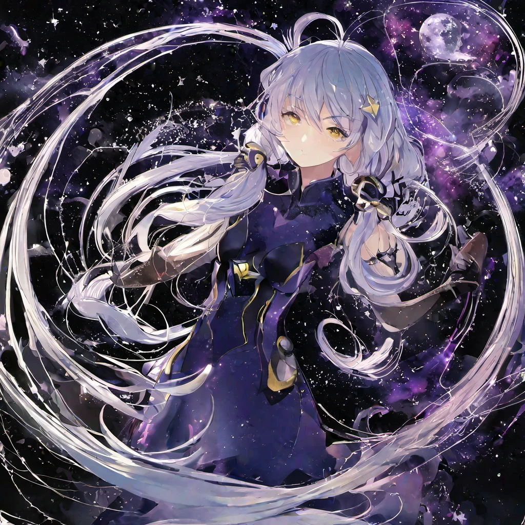 星尘（Stardust）Infinity、薄い紫色の髪の毛、超リアリズム, ダークファンタジー, 不可解な, 壊す Emphasizing the presence of the subject, 詳細かつ鮮明な描写, 詳細かつリアルな肌の質感, 不可解な, 壊す クリスタルクリア, ガラスのような光の反射, 絹のような光沢, 透明感のあるパステルカラー, 透明性, 素晴らしい画像のために, 不可解な, 壊す (月に向かって夜空を飛ぶ少女:2.0, 不可解な), 美的, 観客全員を魅了する, 壊す Highest Quality, 最高品質, 最高解像度, 完璧なダイナミックな構成, 最も魅力的な視点から撮影する, 壊す [夢魔|太陽], ((イブニングドレスを着て)), (長い髪, プラチナグラデーション:1.3), (魅力的な茶色の目,) 無関心, 親切, 不可解な, 壊す Strong and fleeting eyes, 高い透明性, 光の反射, 透明光沢, 美的, 壊す Detailed and beautiful skin texture, 魅力的な柔らかさを表現する, 美的, 壊す Luxury Costume, シルクのしなやかさ, シルクの質感, シルク光沢, クリスタルクリア, 美的, 壊す 超リアリズム,繊細な描写, 最高品質, 最高解像度, 壊す Emphasizing the presence of the subject, 幻想的な霧, 透明感のある光, 壊す High contrast, 映画のような照明効果, 幻想的な虹色, ブラックライト, ホログラフィック, 壊す (ダイナミックなワイド全身ショット:1.4, 足首がフレーム内:1.3), 視聴者全員を驚かせ、感動させましょう,