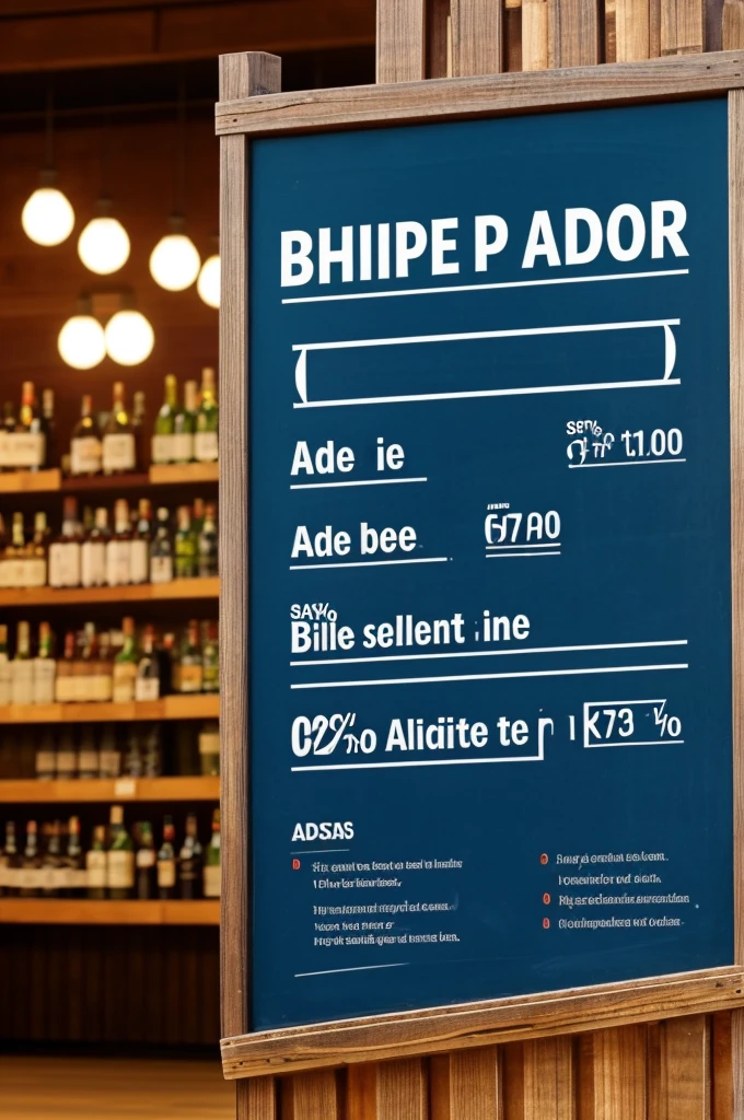 A simple background to encourage alcohol sales, an empty space at the bottom where I can advertise