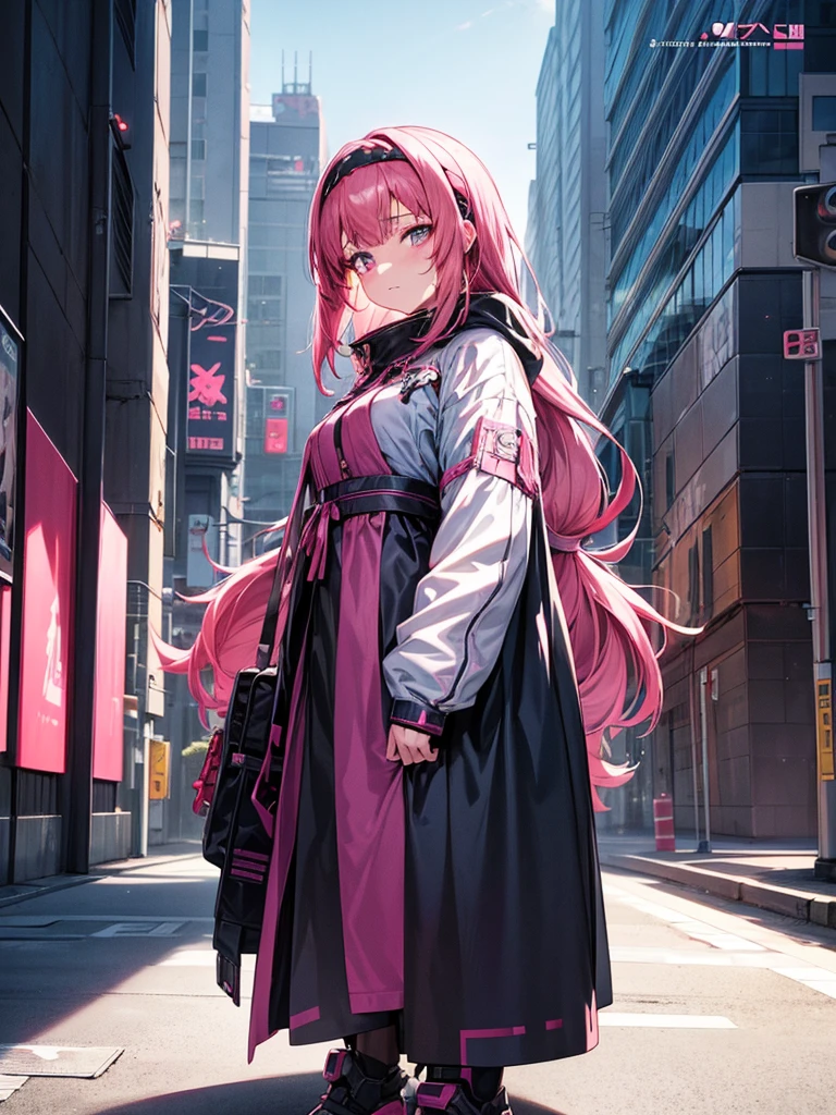 Anime girl in a dress and headband standing in front of a building, Portraiture, digital Cyberpunk anime art, Digital Cyberpunk - Anime Art, anime cyberpunk art, Cyberpunk Anime Girl, Cyberpunk Anime Girl mech, Anime Style 4k, Best anime 4k konachan wallpaper, Cyber , Cyberpunk anime art, Portrait Anime Astronaut Girl, anime girl of the future, Dreamy Cyberpunk Girl