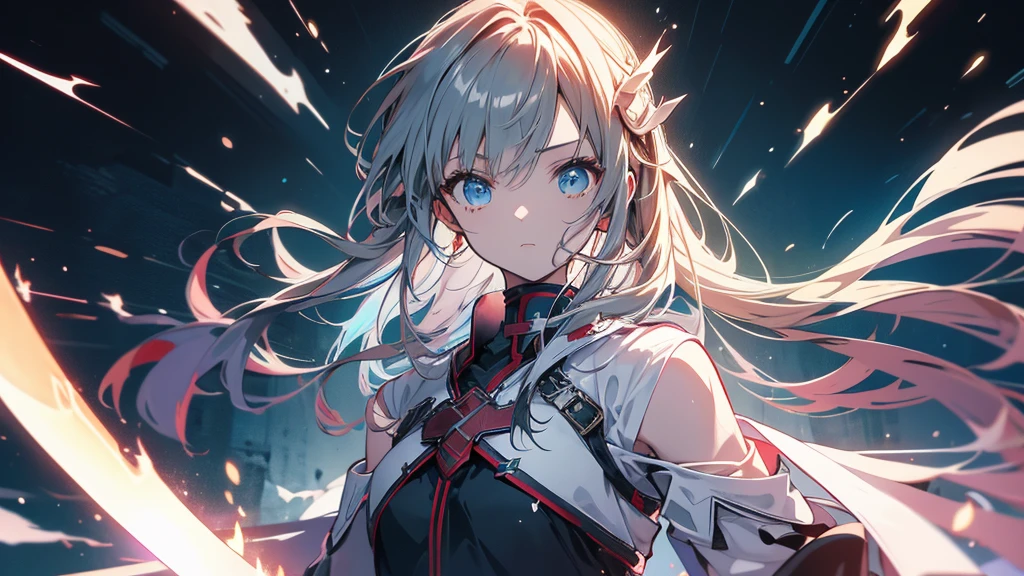Asuna from Sword Art Online facing monsters in a dark dungeon