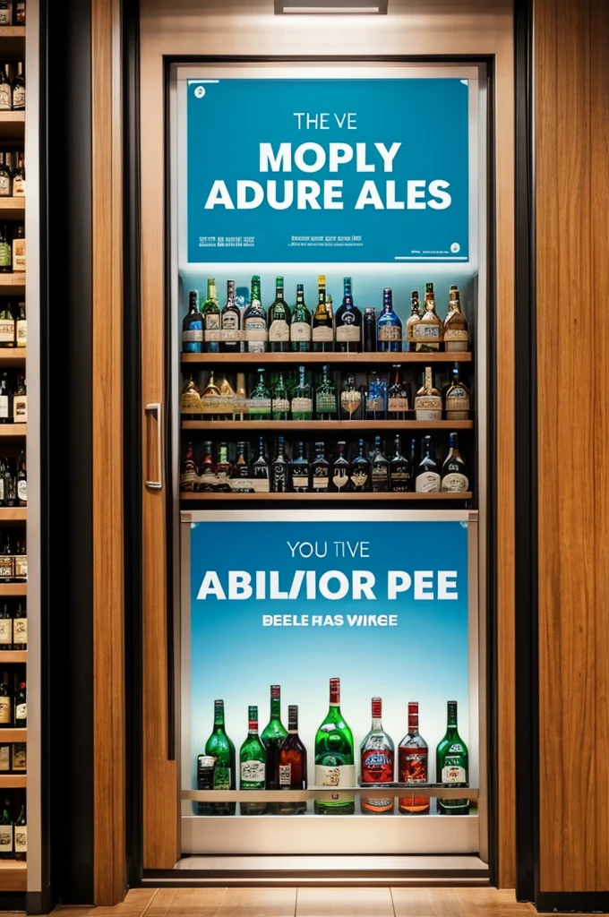 A simple background to encourage alcohol sales, an empty space at the bottom where I can advertise