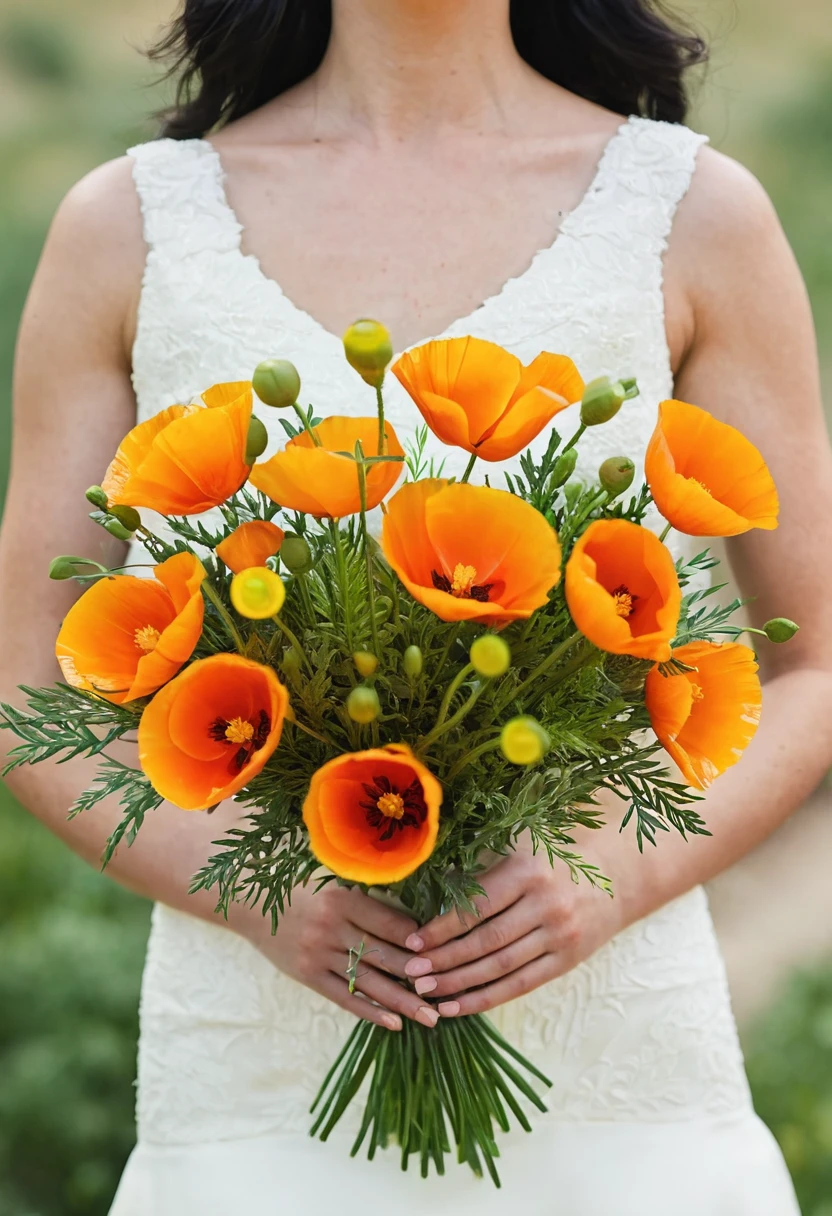 California poppy bouquet