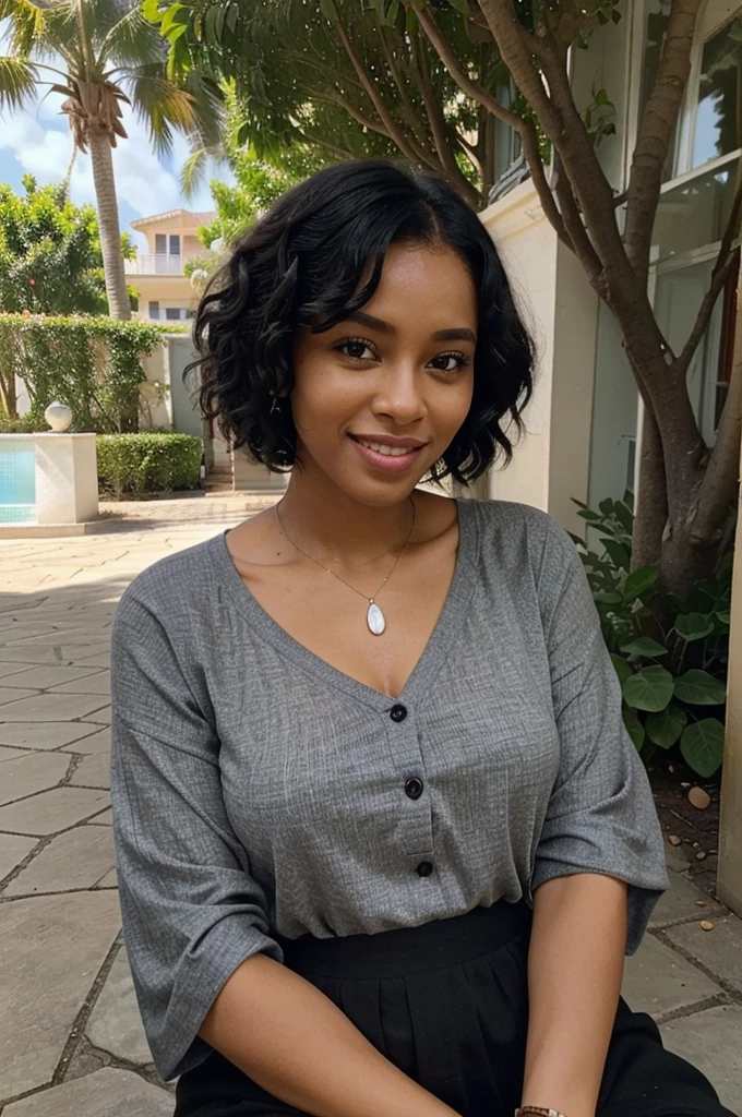 I am a 28 year old black woman, short black hair, curls and I have right hemiparesis. I am a very successful writer and secretary.
Likes elegant fashion clothes. Lives on the beach in a house with a suite. With sea and pool. and trees, secret Garden.
I've always been a girl, enchanted everyone wherever she went and was a happy, sweet, with strong answers that no one knows where I got it from, always on the tip of your tongue.
God said I will live to help my mother with her sadness and grow as a person and make people reflect their attitudes through my smile and my attitudes and God's light on me.