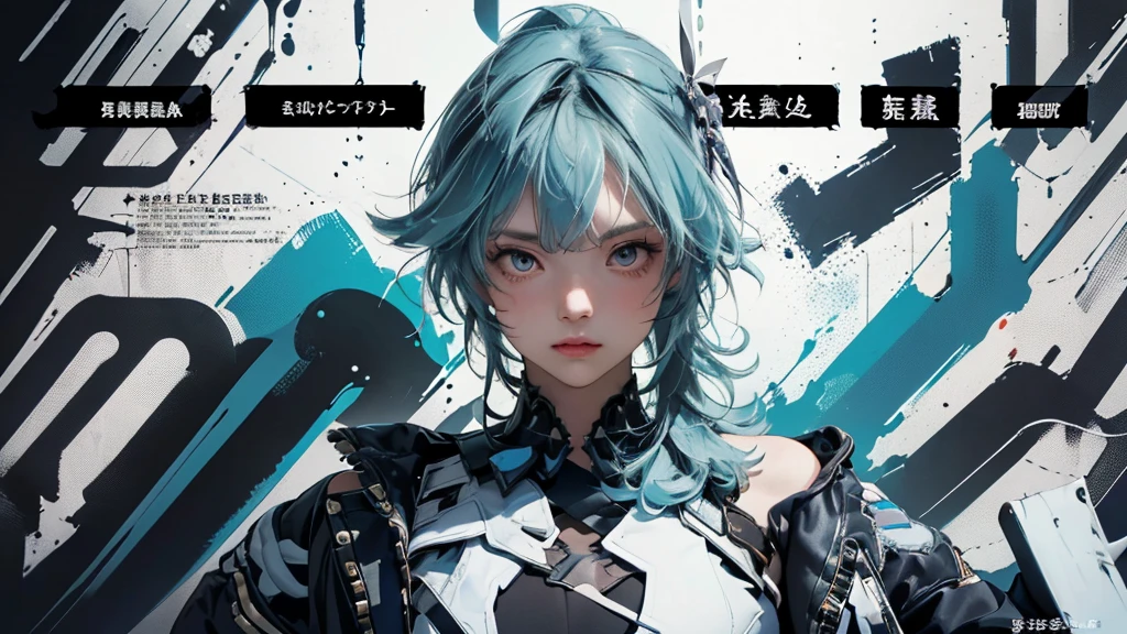 Ogiwara Sayu is the main female character in the manga series "Hige in Soru".((((dramatic))), (((gritty))), (((intense))) film poster featuring a young blue hair woman as the central character. She stands confidently in the center of the poster, wearing a stylish and edgy Harajuku-inspired hip hop outfit, with a determined expression on her face. The background is aesthetic atmospheric dark and gritty, with a sense of danger and intensity. The text is bold and attention-grabbing, with a catchy tagline that adds to the overall feeling of drama and excitement. The color palette is mainly dark with splashes of vibrant neon colors, giving the poster a dynamic and visually striking appearance,tachi-e (magazine:1.3), (cover-style:1.3), fashionable, woman, vibrant, outfit, sexy seductive posing, front, colorful, dynamic, background, elements, confident, expression, holding, statement, accessory, majestic, coiled, around, touch, scene, text, cover, bold, attention-grabbing, title, stylish, font, catchy, headline, larger, striking, modern, trendy, focus, fashion,