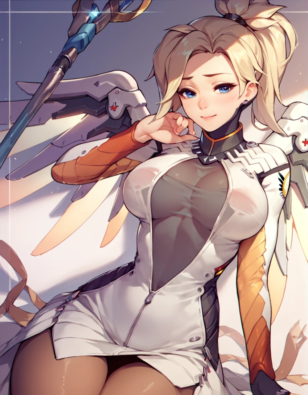 score_9,score_8_up,score_7_up,score_6_up ,source_overwatch score_9, score_8_up, score_7_up,  1woman, solo, mercy \(overwatch\), high quality, soft see through fabric