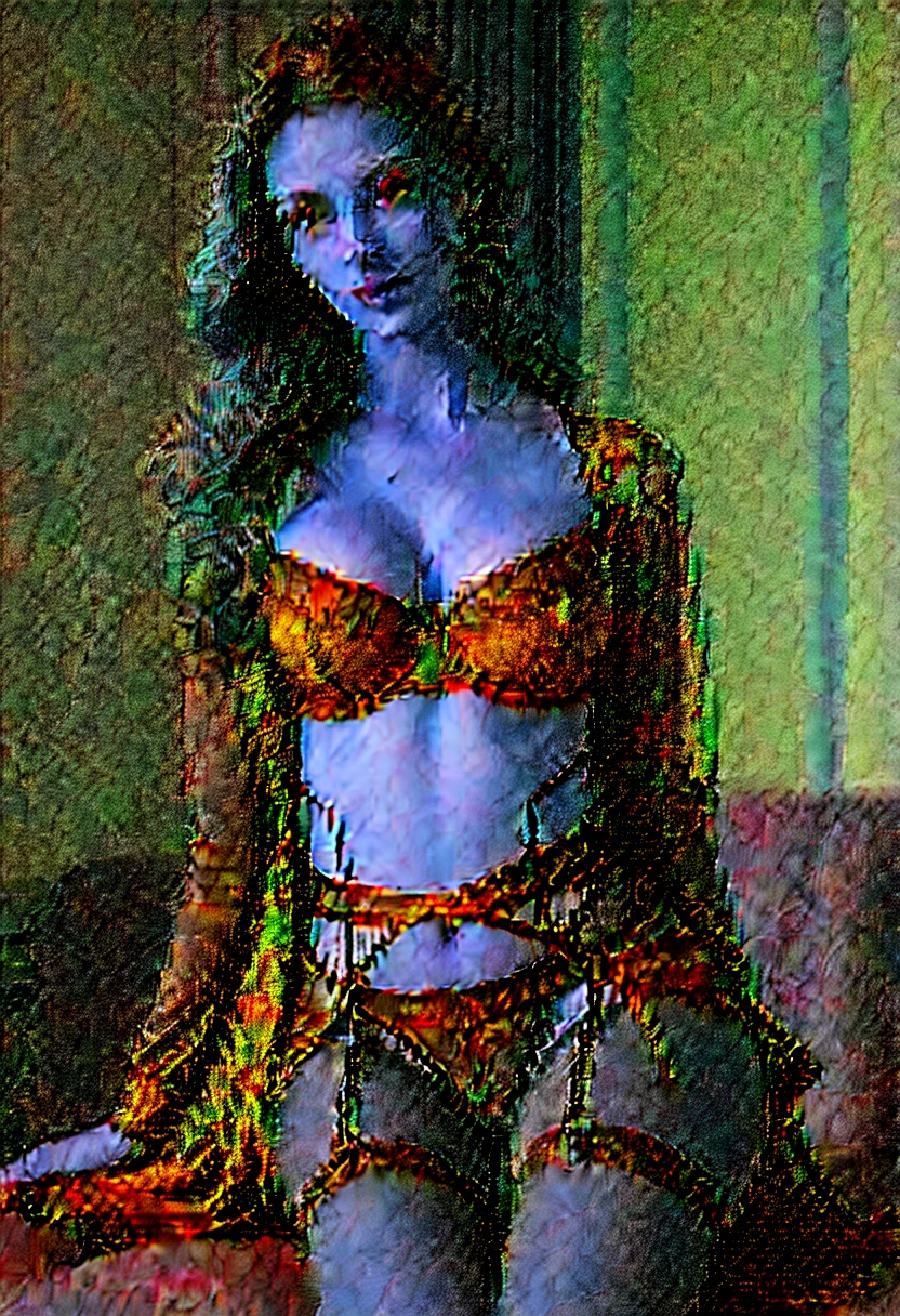 wearing long dress and light jacket、Garter Belt ,pantyhose、italian woman, , medium breasts, sting,looking at viewer, , (((1girl))), spread legs, sitting,((skinny)),long hair, hands on hips, score_9, score_8_up, from below,、cameltoe,