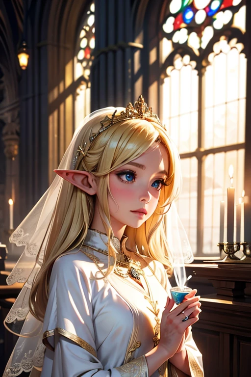 Blonde,Elf,wedding,holy water