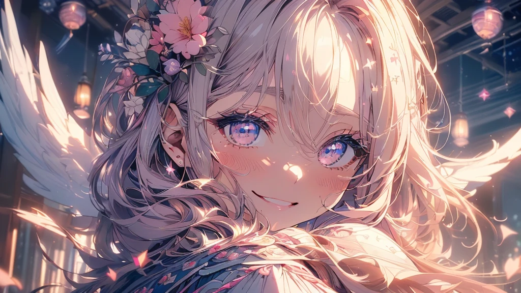 Aurelia,(((Highest quality、masterpiece、Ultra-fine、Ultra-fine、Exquisite、16K、Full HD,Asahi,high school girl,))) 、Dark Eyes、Long eyelashes、White skin、(Pale pink lips、Pale pink cheeks、thin and long)、 ((cute)) ((One person)) 、((The best smile)) 、(Wide Shot、epic proportion)、