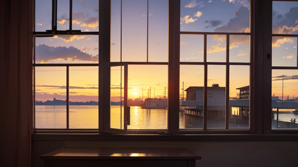 Window sill,twilight,unmanned,blurry shadow