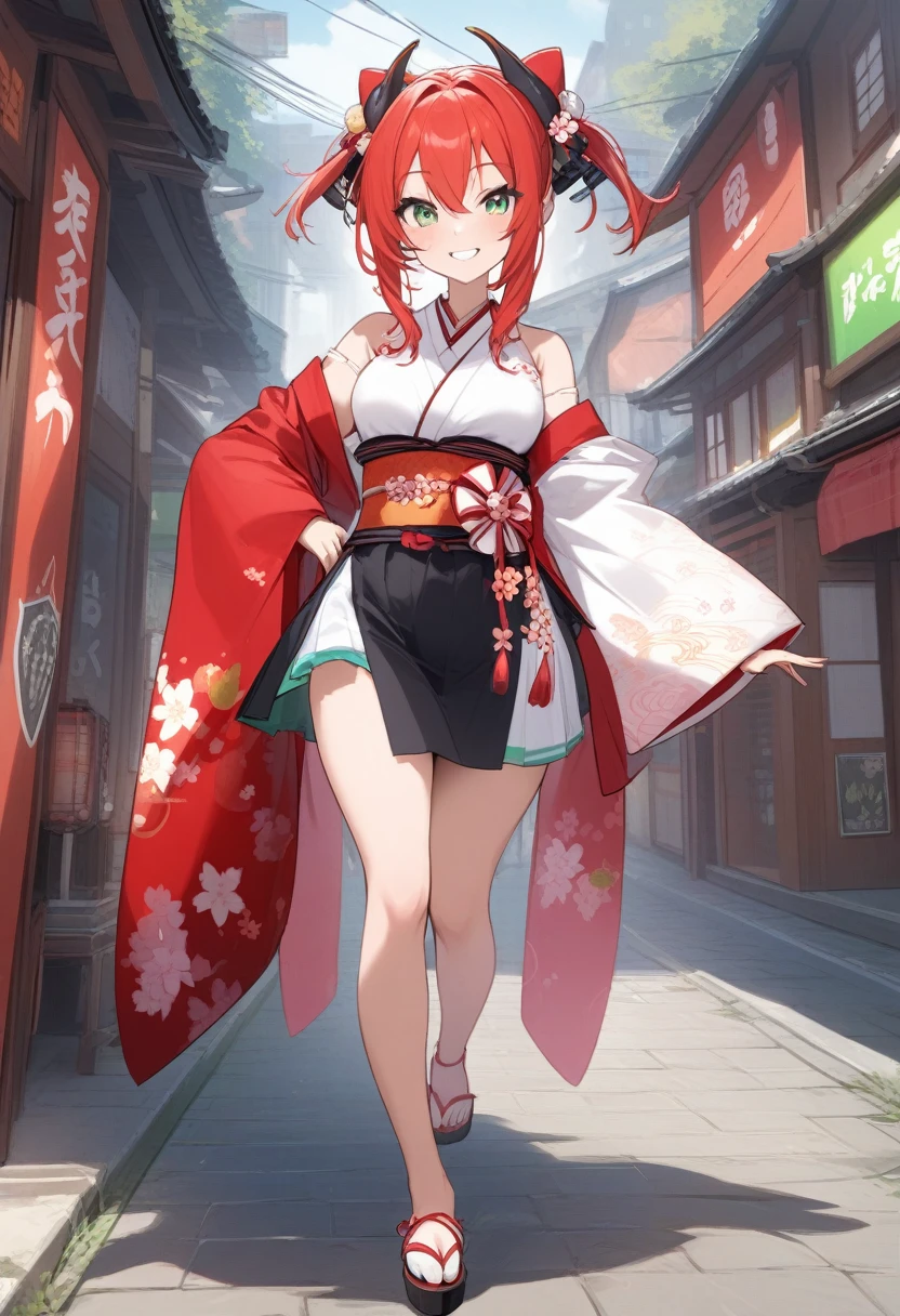 ,score_7_up,score_8_up,score_9,japanese girl,smile,,one leg standing,