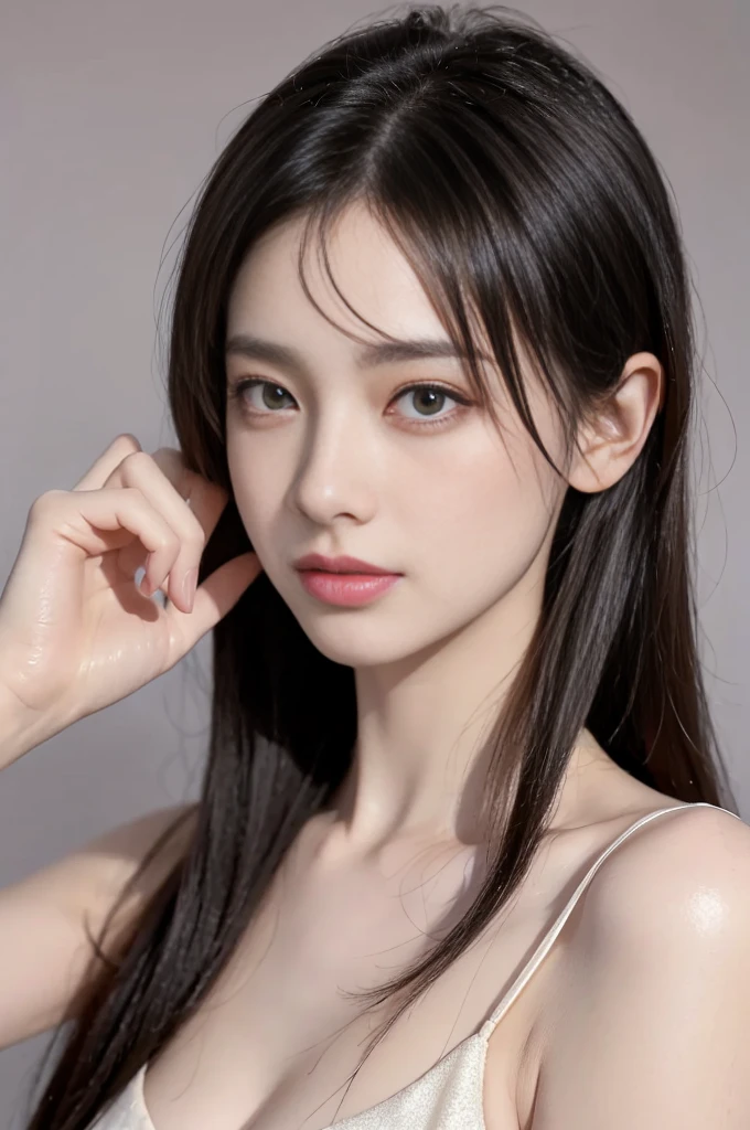 (high details:1.4)、(surrealism:1.4)、(soft lighting:1.05)、32,000、1 woman、realistic lighting、face lighting、ray tracing、(brightened light:1.2)、(improve quality:1.4)、(Realistic textured skin of the highest quality:1.4)、original photo, lifelike, full body woman love, bed, soggy, big bust, stylish hairstyle, pale skin, black eye, pink lips, (Beloved), (:1.1), ~Through, detailed background, detailed face, delicate eyes, good hair, Anatomically correct body, elastic skin, make up, masterpiece