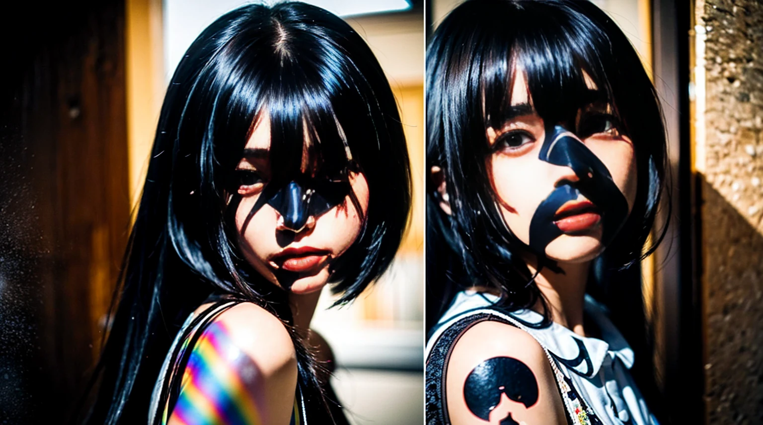 Harajuku fashionista in Japan, 24mm, 4K Textures, Soft cinematic light, Adobe Lightroom, Photo Lab, High resolution, Complex, Very detailed, Sharp focus, Calm tone, Insane Details, Complex details, Ultra-detailed, Low contrast, Soft cinematic light, Exposure Blending