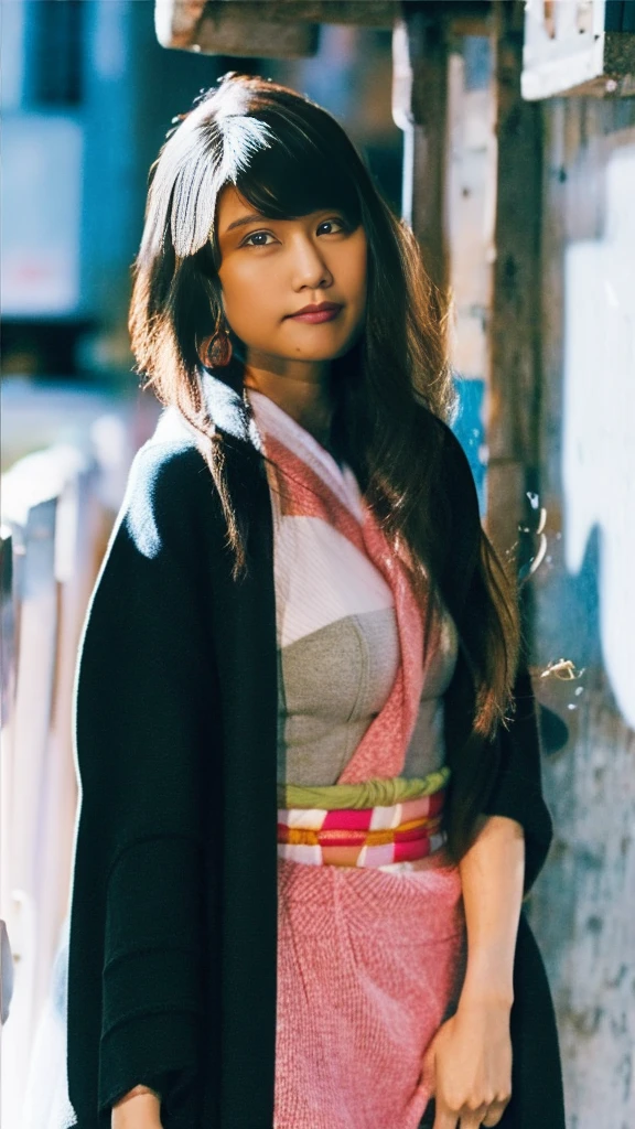 Cute Japanese woman, (), (Very cute face: 1.3), White moist skin, Looking at the camera, Melancholy expression,
BREAK,
Idol,
BREAK,
(Wearing cute kimono: 1.3), (Highly revealing kimono), Very large earrings, Short length,
BREAK,
(Fighting pose: 1.3),
BREAK,
(Long hair), (Pink hair: 1.2), (Wavy hair), (Gradient hair: 1.3), (Red hair at the ends),
BREAK,
(Realistic: 1.3), Masterpiece, Perfect lighting, (Ultra-high resolution), (8K), (Highly detailed: 1.4), (From the front), (Full body: 1.3), (Symmetrical: 1.2),
BREAK,
(Japanese city streets: 1.2),
BREAK,
(Demon Slayer: 1.4),
BREAK,
(Kasumi Arimura: 1.4),