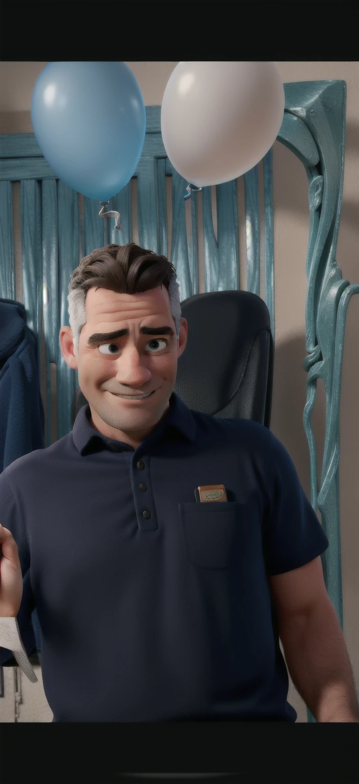 A handsome father man, tight clothes