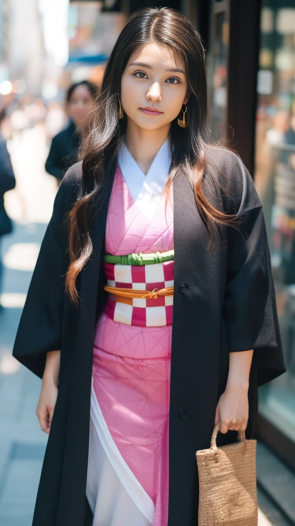 Cute Japanese woman, (16 years old), (Very cute face: 1.3), White moist skin, Looking at the camera, Melancholy expression,
BREAK,
Idol,
BREAK,
(Wearing cute kimono: 1.3), (Highly revealing kimono), Very large earrings, Short length,
BREAK,
(Fighting pose: 1.3),
BREAK,
(Long hair), (Pink hair: 1.2), (Wavy hair), (Gradient hair: 1.3), (Red hair at the ends),
BREAK,
(Realistic: 1.3), Masterpiece, Perfect lighting, (Ultra-high resolution), (8K), (Highly detailed: 1.4), (From the front), (Full body: 1.3), (Symmetrical: 1.2),
BREAK,
(Japanese city streets: 1.2),
BREAK,
(Demon Slayer: 1.4),
BREAK,
(Kasumi Arimura: 1.4),