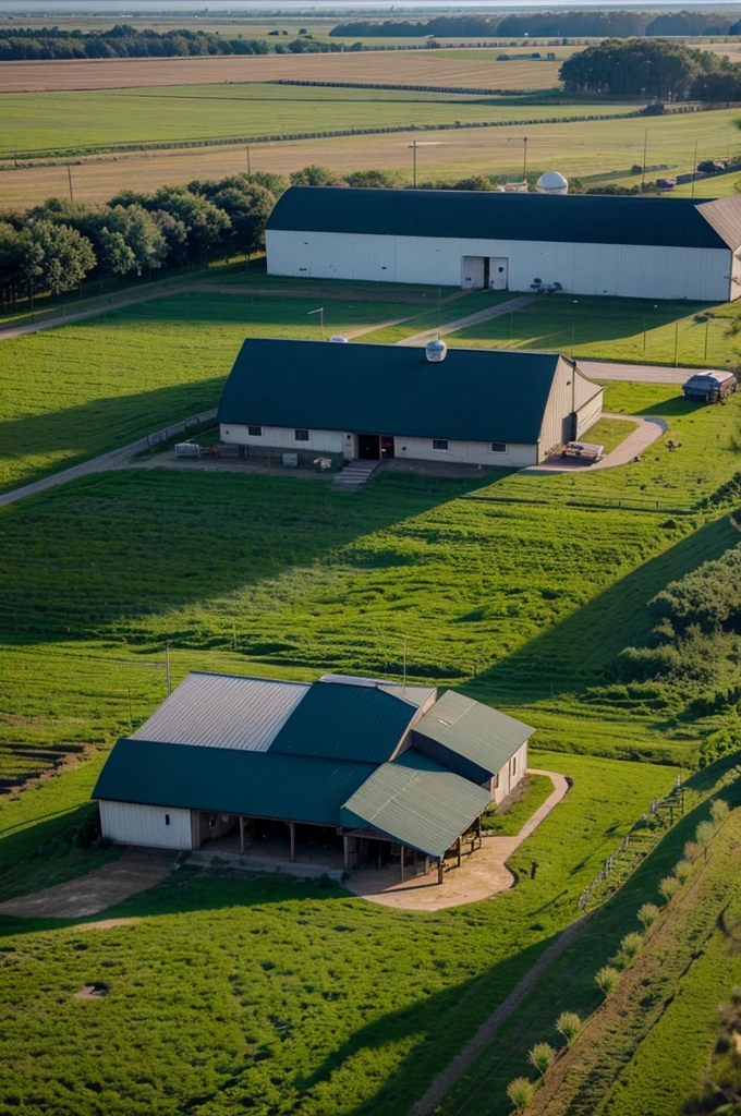 Make a plan for a cattle farm complex