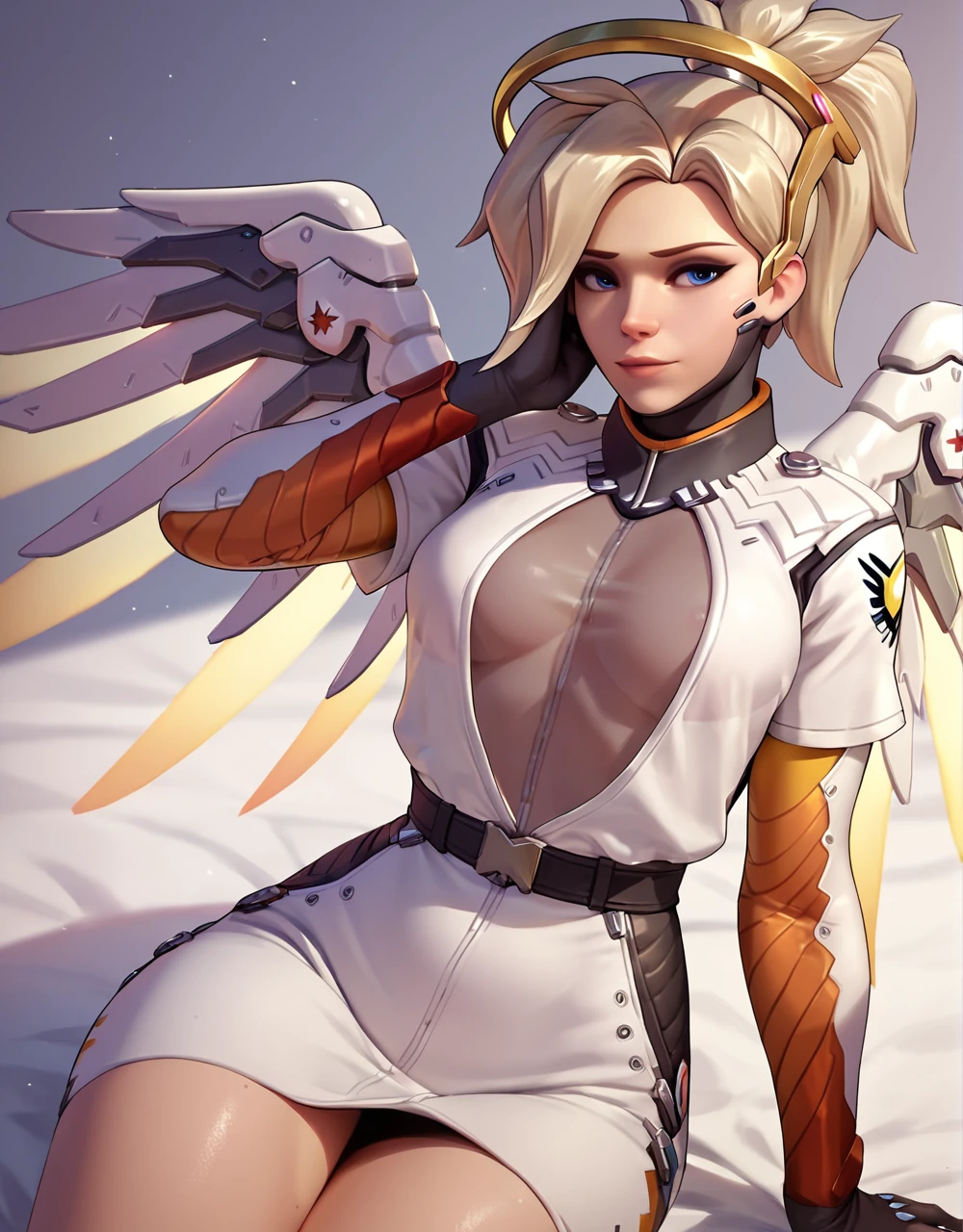 score_9,score_8_up,score_7_up,score_6_up ,source_overwatch score_9, score_8_up, score_7_up,  1woman, solo, mercy \(overwatch\), high quality, soft see through fabric