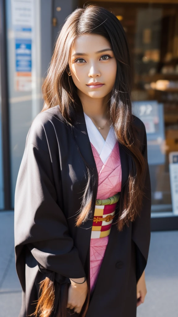 Cute Japanese woman, (************), (Very cute face: 1.3), White moist skin, Looking at the camera, Melancholy expression,
BREAK,
Idol,
BREAK,
(Wearing cute kimono: 1.3), (Highly revealing kimono), Very large earrings, Short length,
BREAK,
(Fighting pose: 1.3),
BREAK,
(Long hair), (Pink hair: 1.2), (Wavy hair), (Gradient hair: 1.3), (Red hair at the ends),
BREAK,
(Realistic: 1.3), Masterpiece, Perfect lighting, (Ultra-high resolution), (8K), (Highly detailed: 1.4), (From the front), (Full body: 1.3), (Symmetrical: 1.2),
BREAK,
(Japanese city streets: 1.2),
BREAK,
(Demon Slayer: 1.4),
BREAK,
(Kasumi Arimura: 1.4),