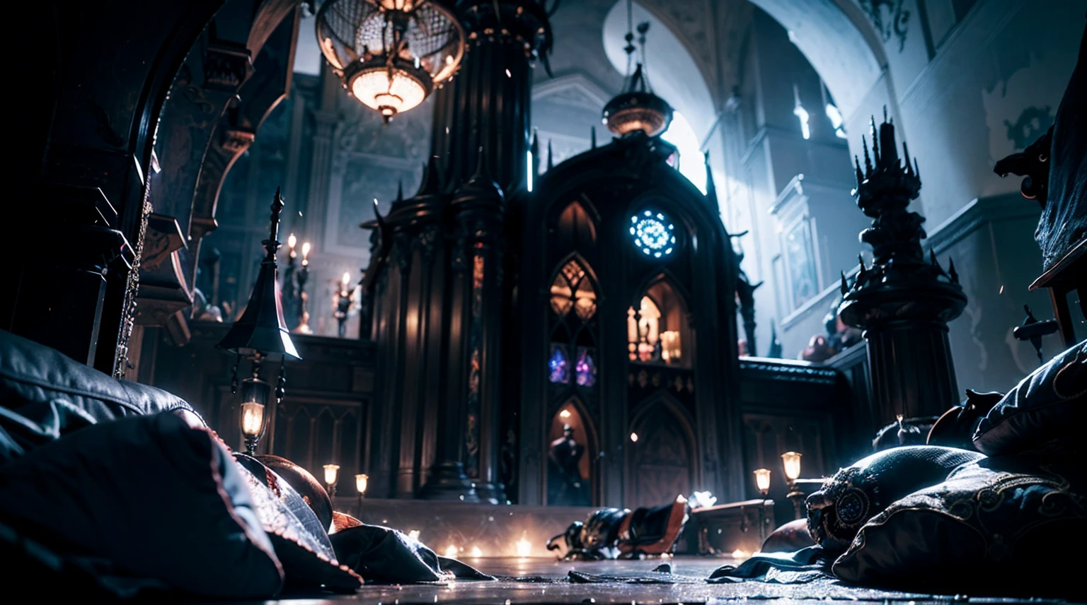 Cosmic, Very detailed Gothic art, Detailed Matte Painting in Unreal Engine 5, Dark color, wonderful, Intricate details, Home Screen, Complementary Color, Fantasy Concept Art, 8k resolution, Gothic masterpiece