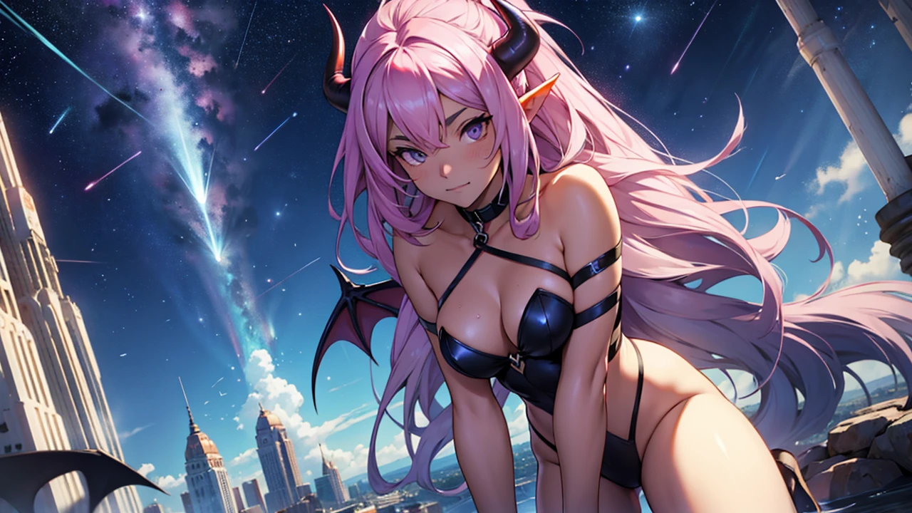 The succubus from heaven casts meteor shower magic