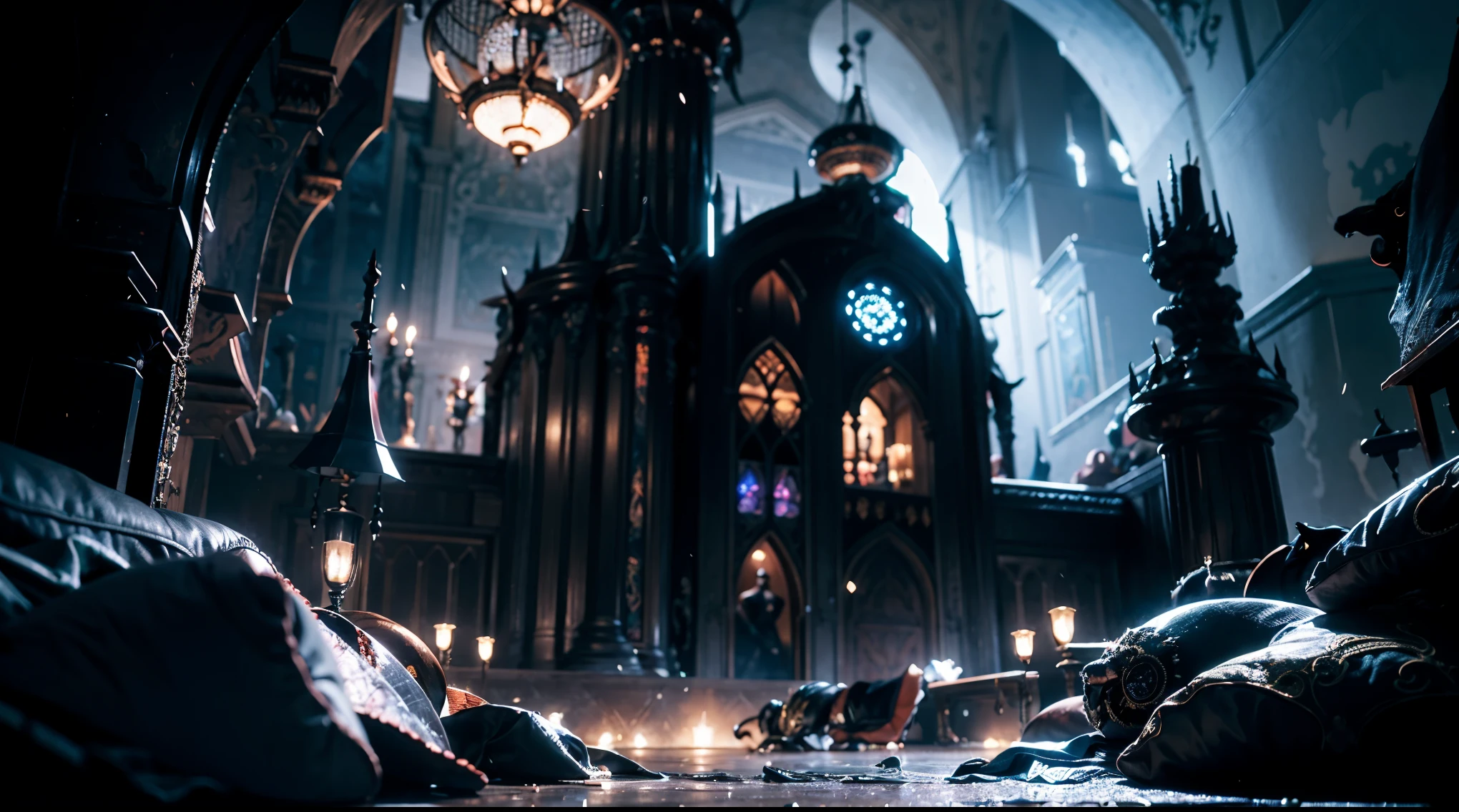 Cosmic, Very detailed Gothic art, Detailed Matte Painting in Unreal Engine 5, Dark color, wonderful, Intricate details, Home Screen, Complementary Color, Fantasy Concept Art, 8k resolution, Gothic masterpiece
