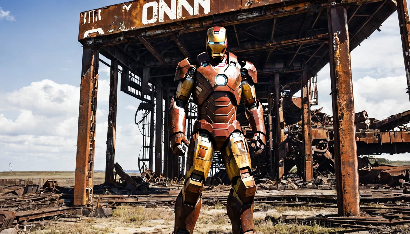 iron man rusty abandoned post apocalyptic
