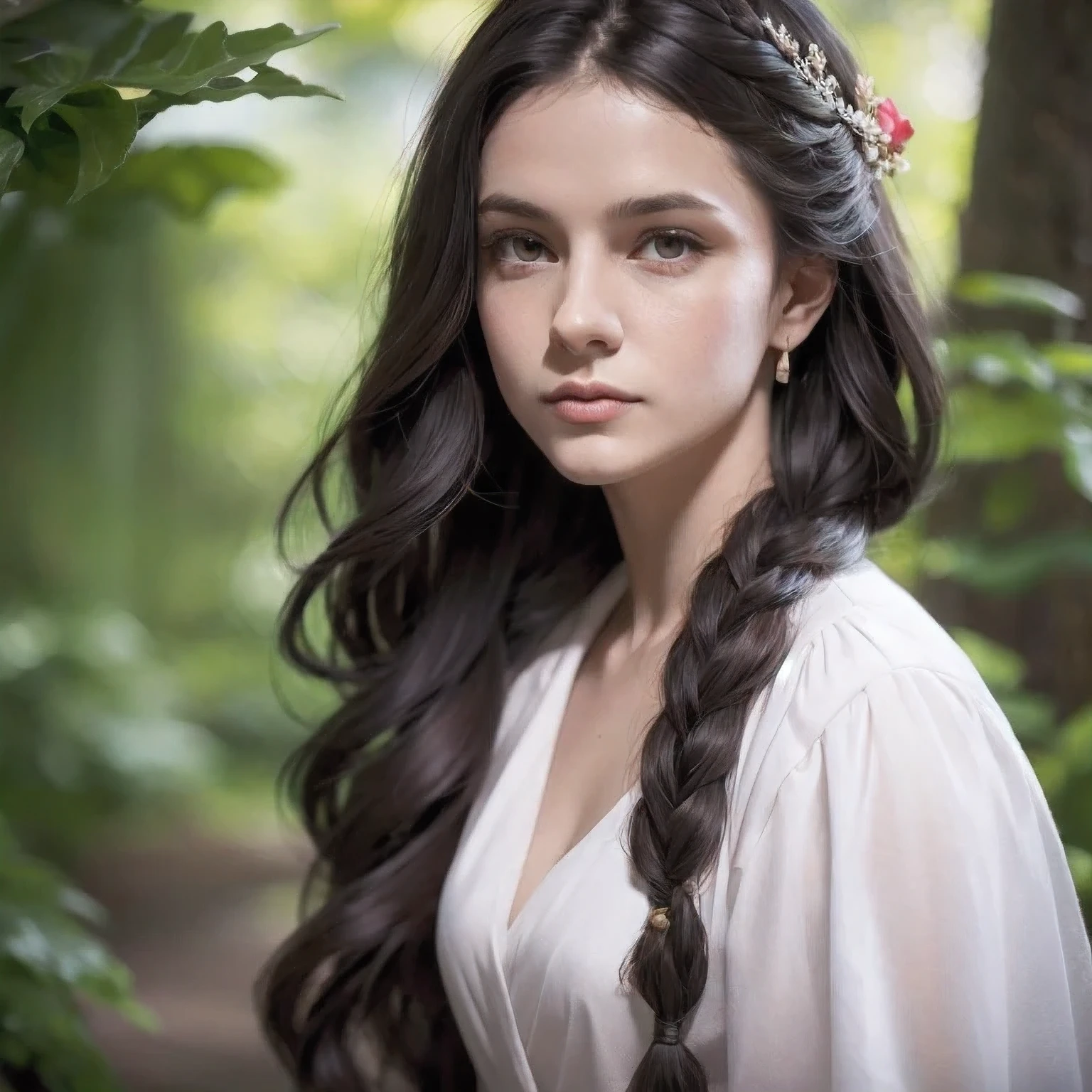 arafed photo of a woman with a braid in her hair, in her early 20s, maria fortuny, marianne collins, nadezhda tikhomirova, photo of young woman, leonora karrington, maria panfilova, anna kovalevskaya, anastasia ovchinnikova, lola dupre, e. h. beatrice blue