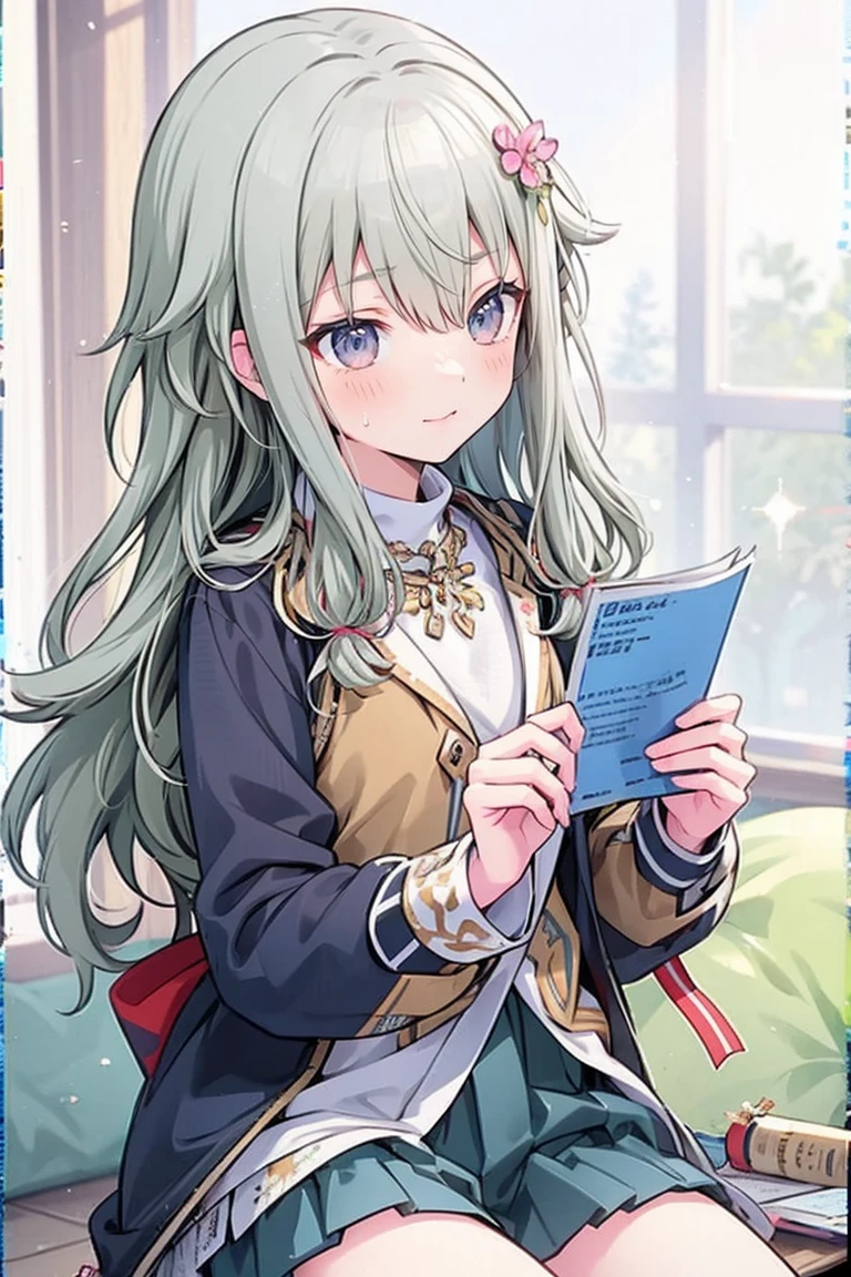 (8k, 最high quality)、Ultra-high resolution、Adorable、最high quality, beautiful, Absurd beauty、masterpiece、Best image quality、(Front facing)、good feeling、smile,Face the camera、Delicate eyes、smile、Small face、Adorable満面のsmile, 最high quality、female、Looks 20 years old、1 person、masterpiece, Most detailed、、blazer、skirt、 high quality、Shiny Hair、非常に細かくてbeautiful明るい目、Medium chest、nose blush、非常に精細でクリアでbeautiful顔, Awards, (Anatomically correct)、The whole body is visible、Focus on the face