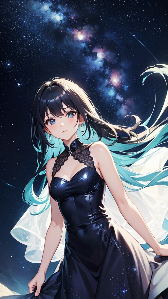 A dress like the night sky