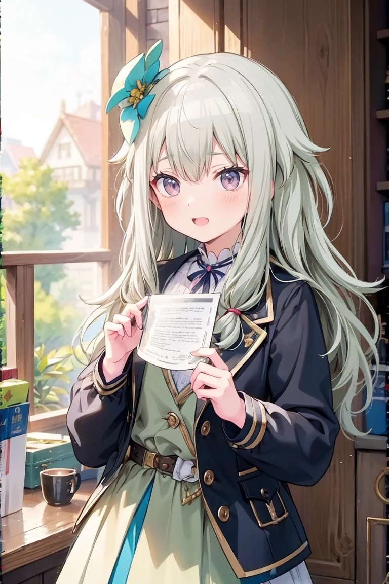 (8k, 最high quality)、Ultra-high resolution、Adorable、最high quality, beautiful, Absurd beauty、masterpiece、Best image quality、(Front facing)、good feeling、smile,Face the camera、Delicate eyes、smile、Small face、female、1 person、masterpiece, Most detailed、、blazer、skirt、 high quality、Shiny Hair、非常に細かくてbeautiful明るい目、Medium chest、nose blush、非常に精細でクリアでbeautiful顔, Awards, (Anatomically correct)、The whole body is visible、Focus on the face